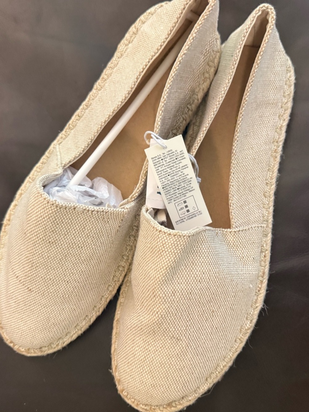Old Navy Natural Beige Canvas Espadrille Slip-Ons